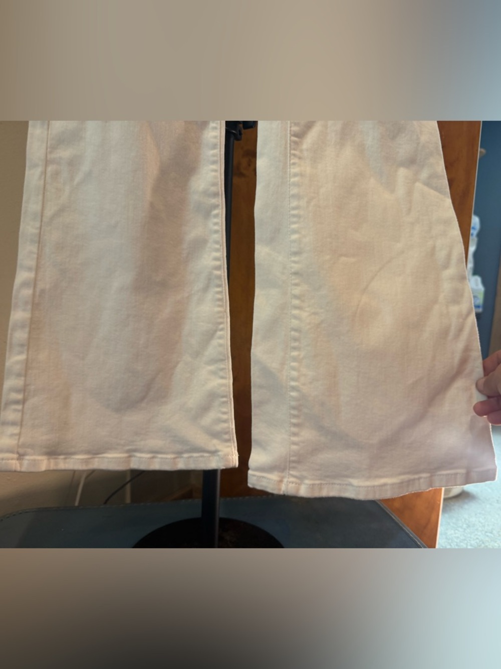 BDG Urban Outfitters White Flare Jeans Size 29 Raw Hem High Rise Y2K Boho - Picture 3 of 12